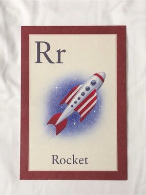 Pottery Barn Kids “R is for Rocket” Alphabet Canvas Wall Art